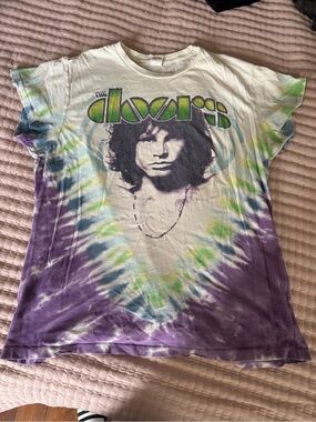 MadeWorn Purple and Green Tie-Dye Graphic Tee